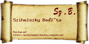 Szihelszky Beáta névjegykártya